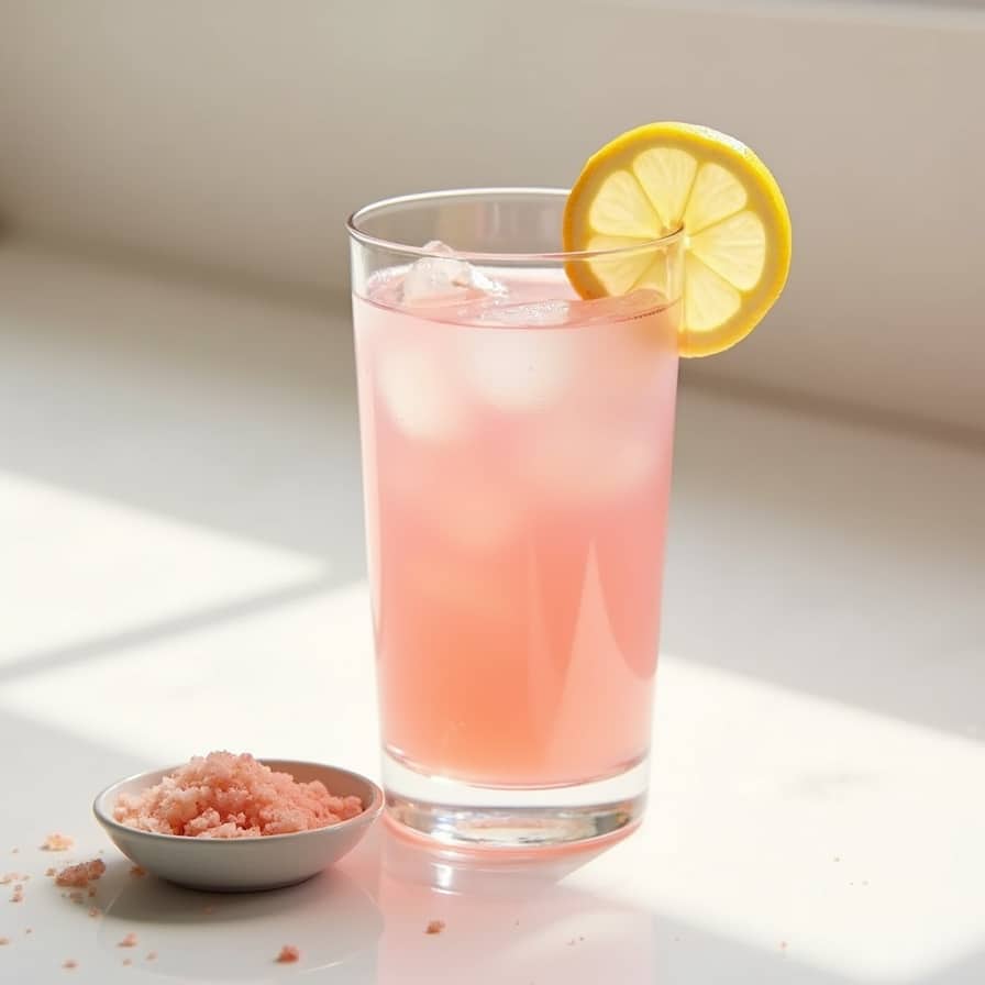 pink salt trick water and Himalayan salt