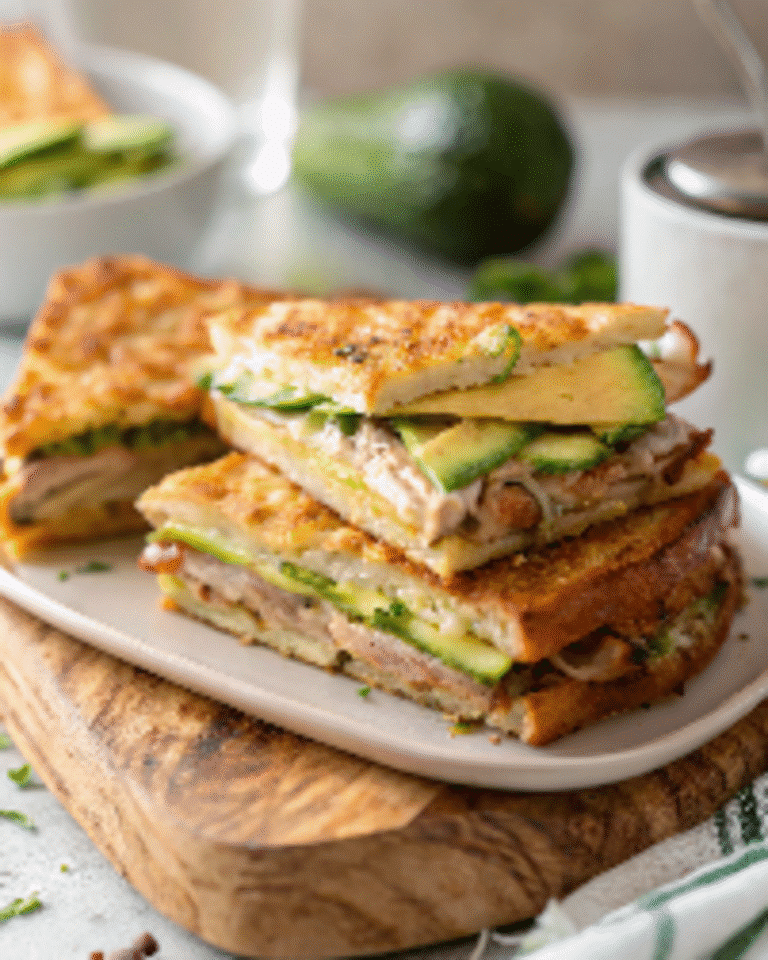 stacked zucchini breadwich sandwiches on counter